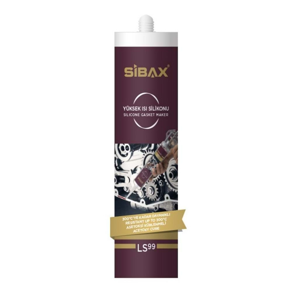 Sibax Sıvı Conta Yüksek Isı Silikonu Kırmızı 280 ml