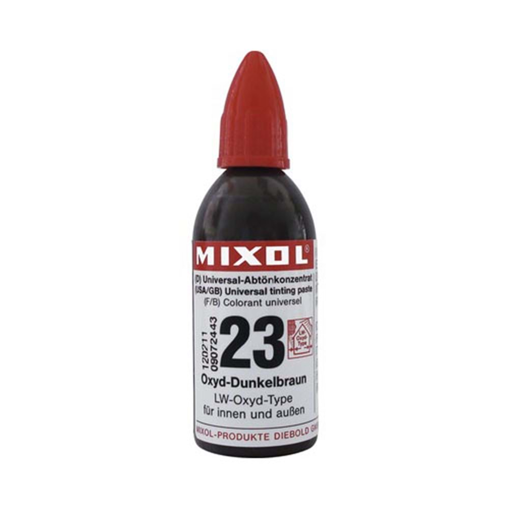 Mixol Renk Tüpü Koyu Kahve No:23 - 20ml