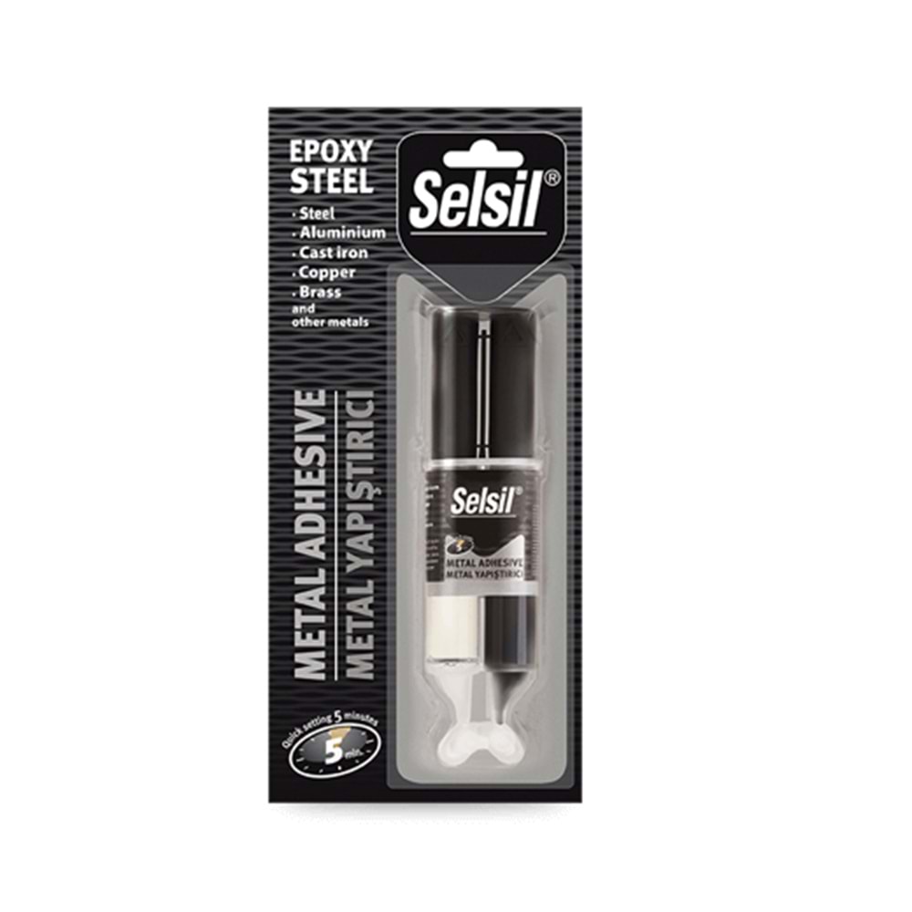 Selsil Epoksi Metal Yapıştırıcı Enjektör 28gr (5dk)