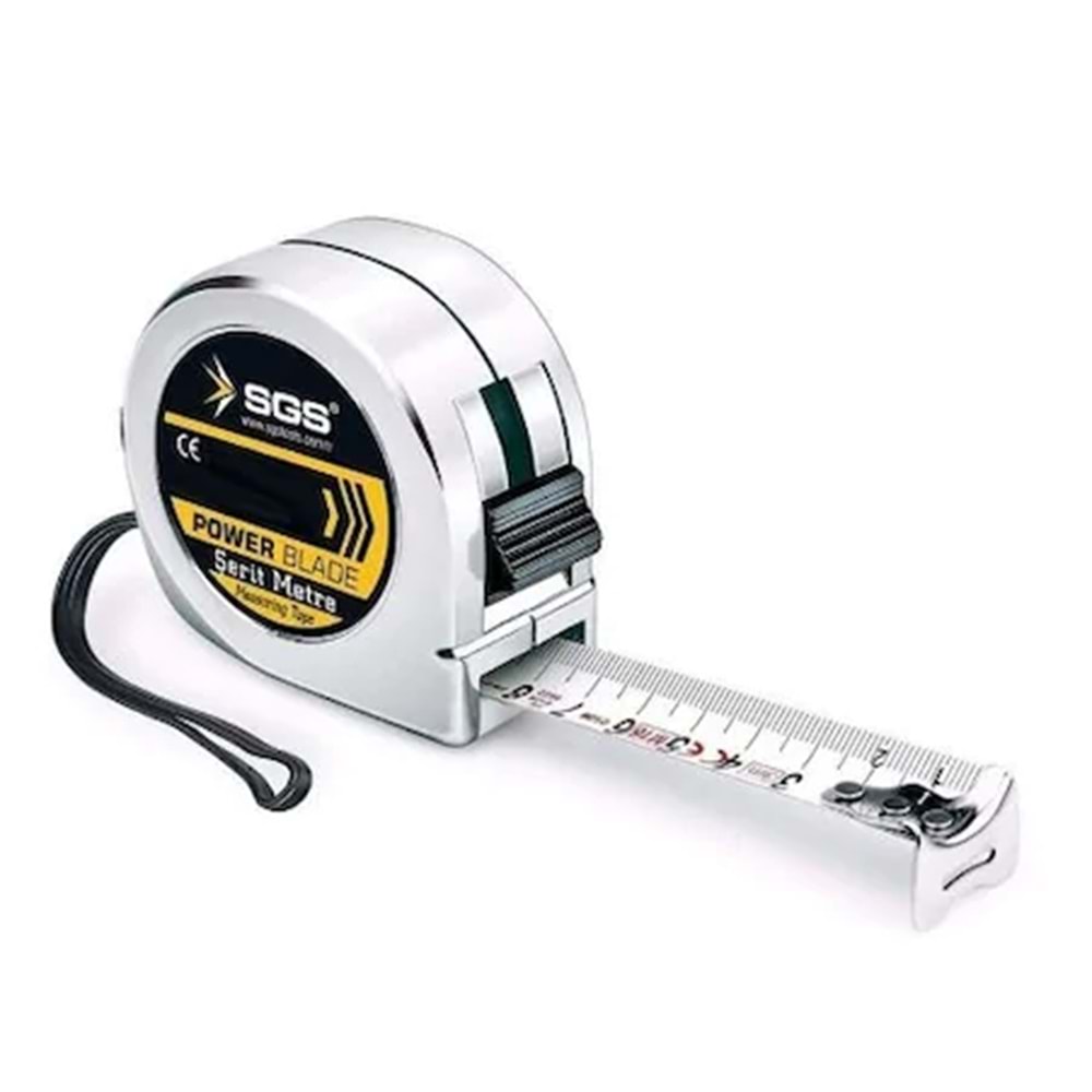 SGS Şerit Metre Krom 5x19mm