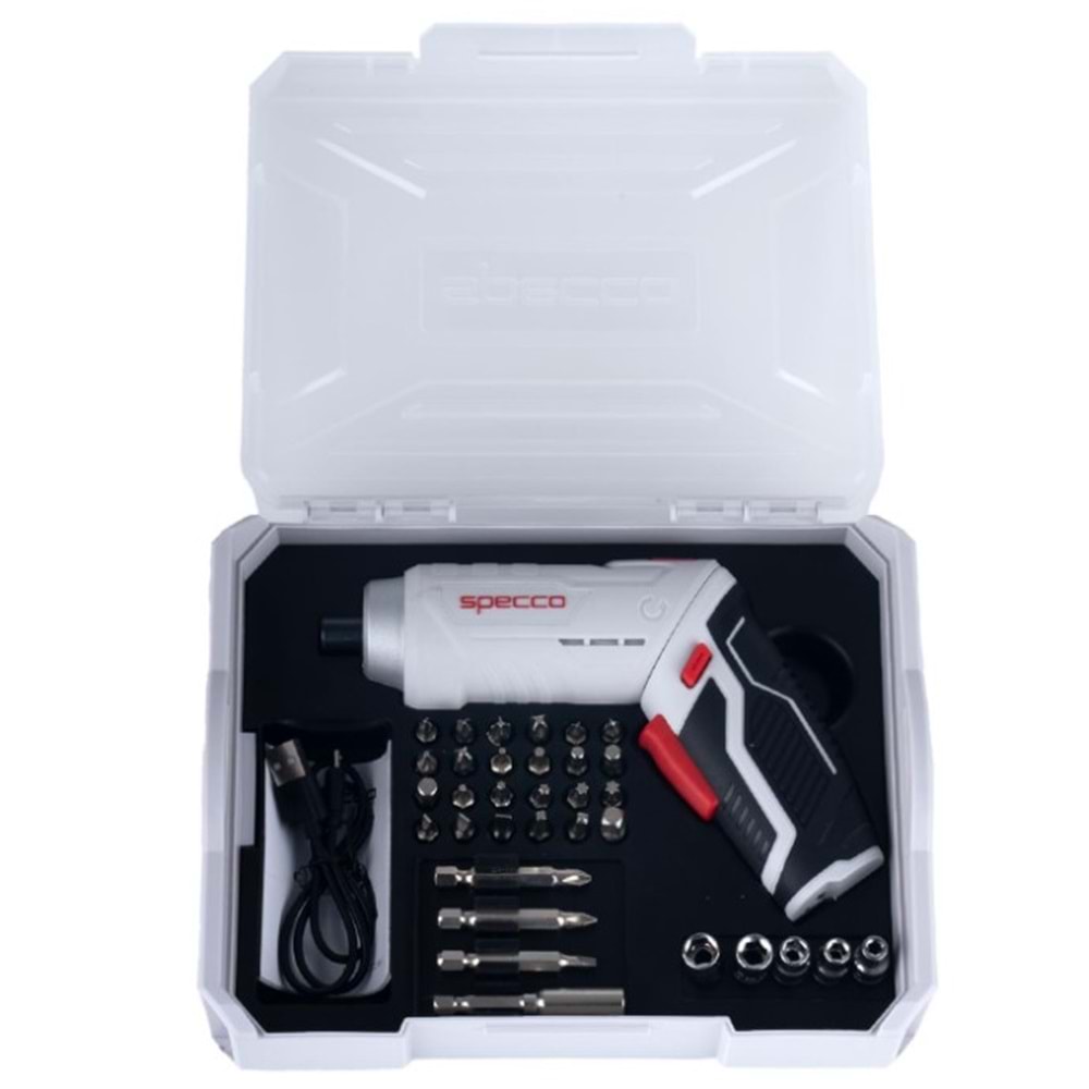 Specco Şarjlı Tornavida 33 Parça Set 36V 1.5Ah