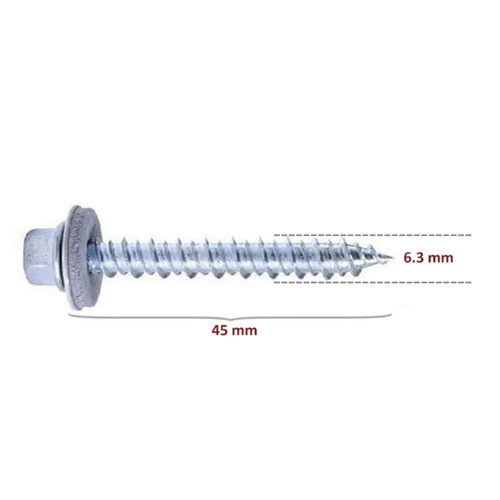 Hırsan Ahşap Çatı Vidası 6.3x45 mm Betofast