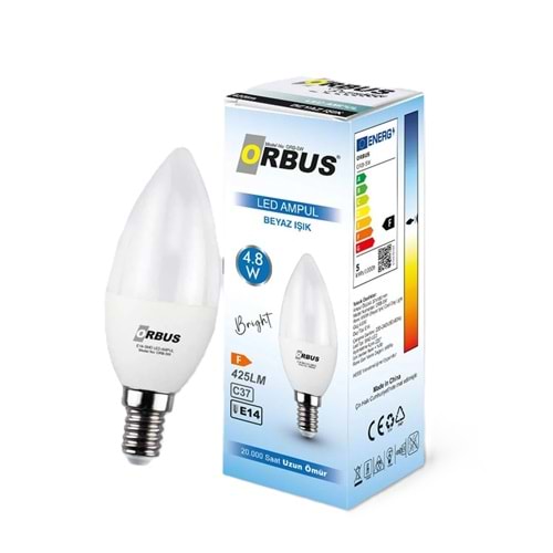 Orbus Led Mum Tipi Ampül Beyaz 4.8W E14 425Lm