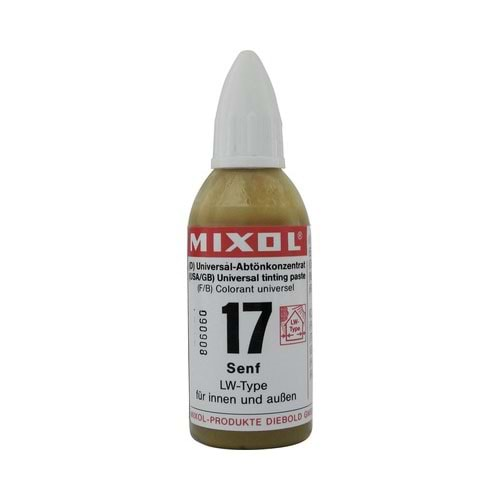 Mixol Renk Tüpü Hardal Küfü No:17 - 20ml