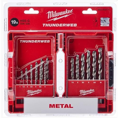 Milwaukee Metal Matkap Ucu Seti 19 Parça