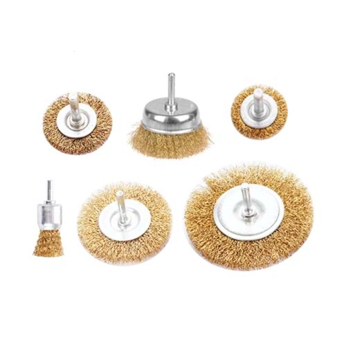 GFB Pimli Dairesel Çelik Tel Fırça Seti 6lı