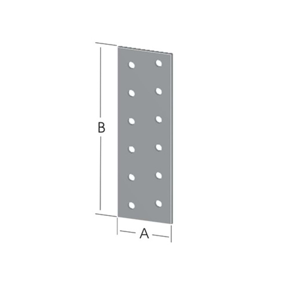 Hırsan Düz Bağlantı Sac Gönye 40x100mm